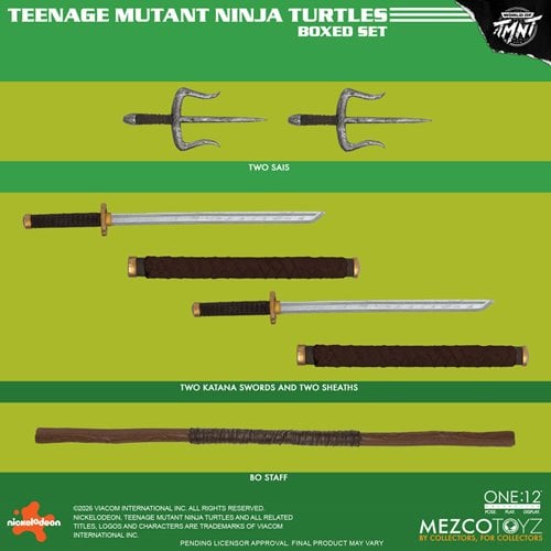 TEENAGE MUTANT NINJA TURTLES DELUXE ONE:12 MEZCO
