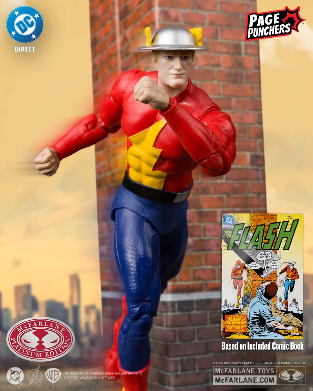 FLASH JAY GARRICK PAGE PUNCHER DC MULTIVERSE MCFARLANE PLATINUM