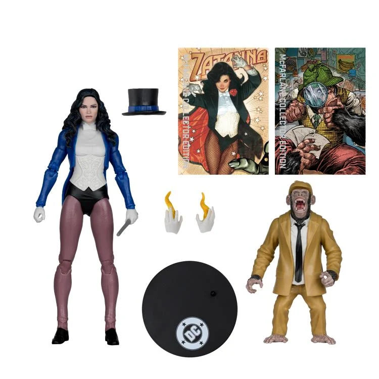 ZATANNA & DETECTIVE CHIMP DC MULTIVERSE COLLECTOR EDITION PLATINUM MCFARLANE