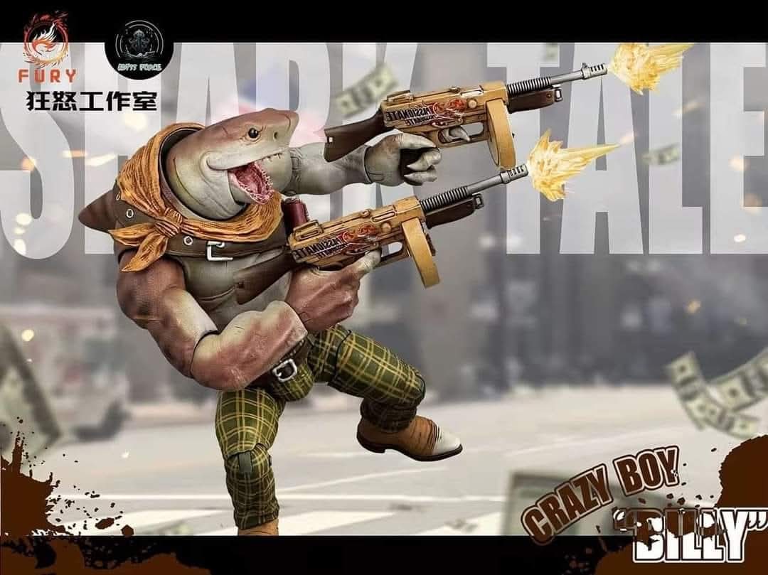 SHARK TALES SET ARTHUR, BILLY Y GYPSY CON BONUS FURY TOYS