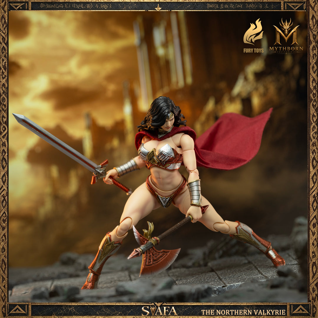 NORTHERN VALKYRIE SVAFA MYTHOBORN X BLACK HAIR FURY TOYS CON BONUS