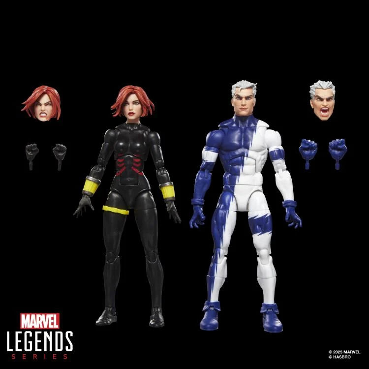 BLACK WIDOW Y QUICKSILVER 2 PACK MARVEL LEGENDS HASBRO
