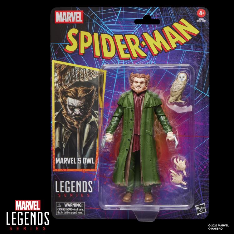OWL SPIDERMAN MARVEL LEGENDS RETROCARD HASBRO