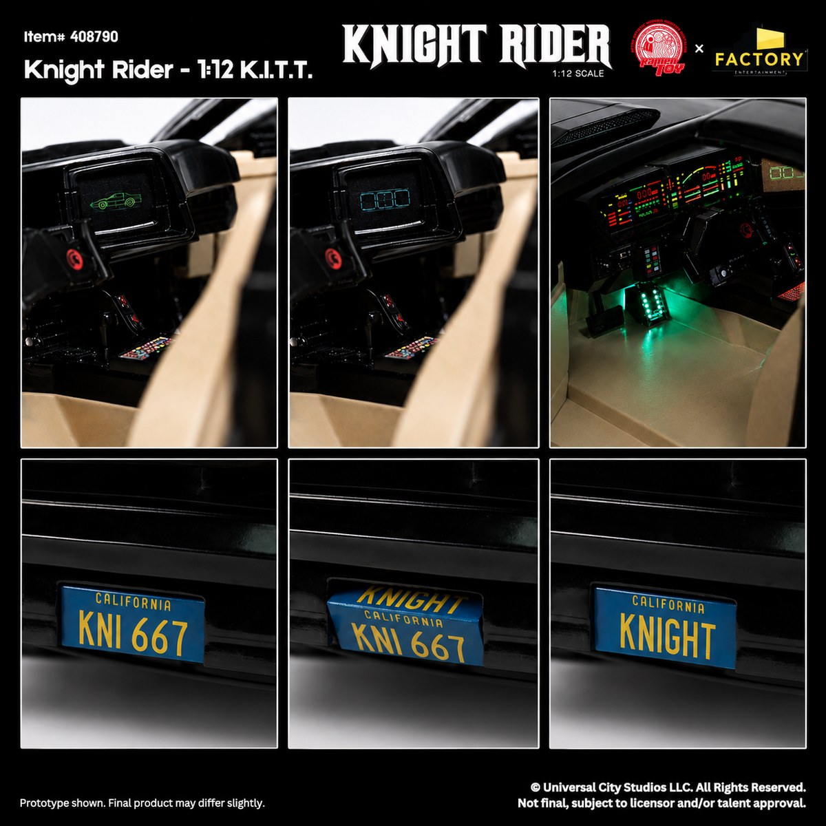 K.I.T.T. (KNIGHT RIDER) Y MICHAEL KNIGHT 1/12 LIMITED EDITION RAMEN TOYS Y FACTORY ENTERTAINMENT