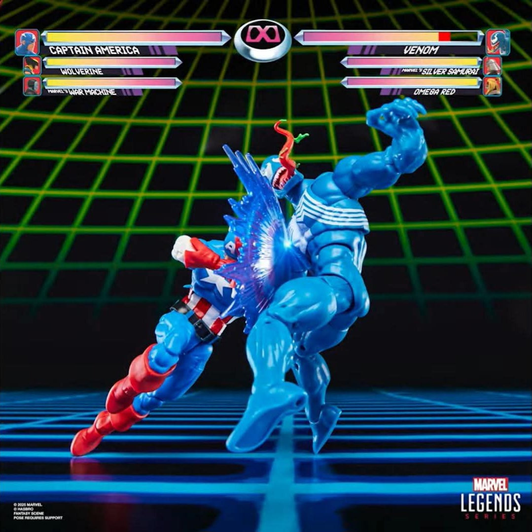 CAPITAN AMERICA VS VENOM GAMERVERSE MARVEL LEGENDS HASBRO