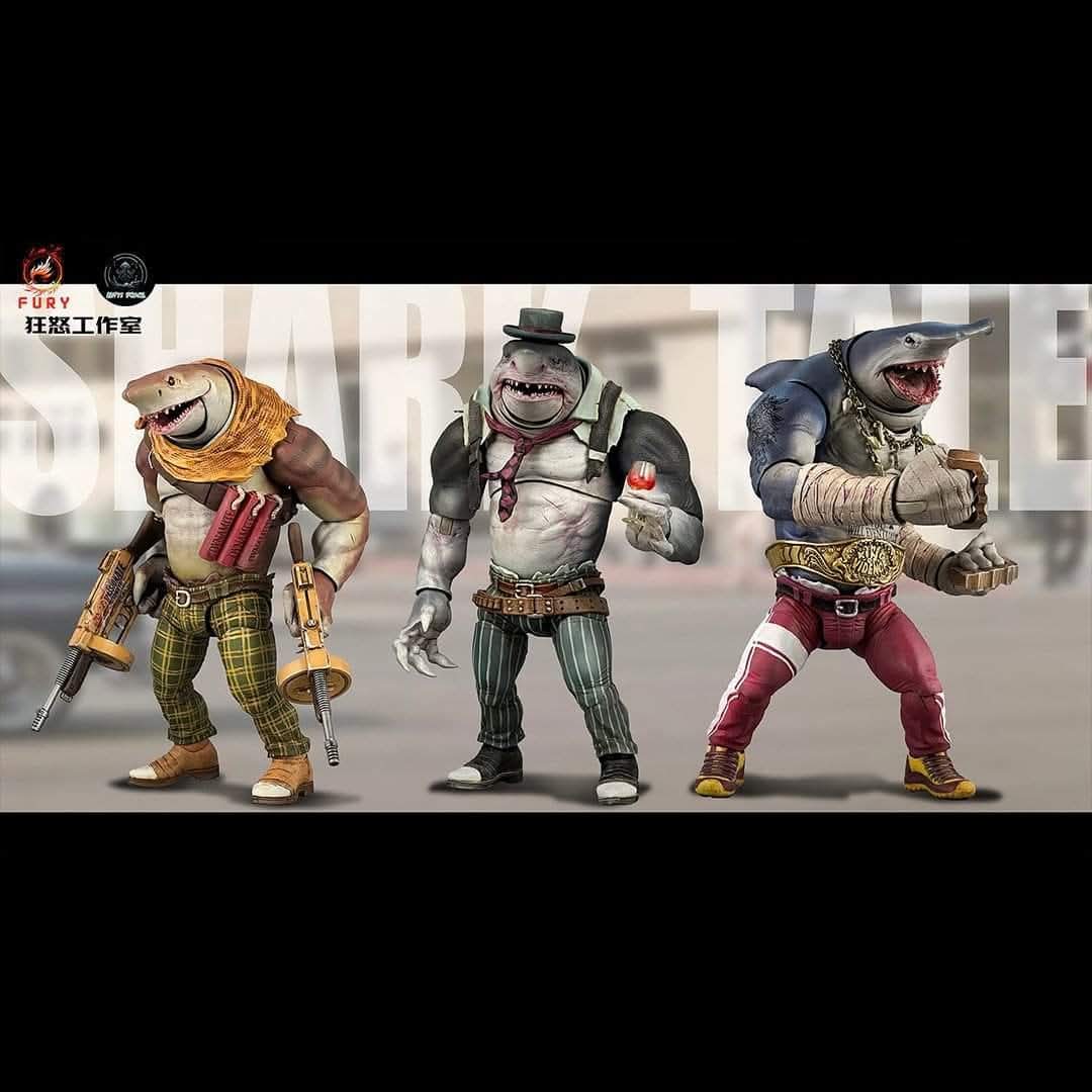 SHARK TALES SET ARTHUR, BILLY Y GYPSY CON BONUS FURY TOYS