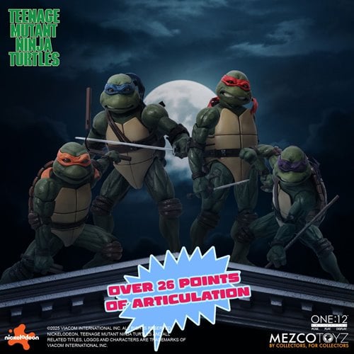 TMNT (1990 MOVIE) DELUXE SET ONE:12 MEZCO