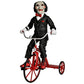 BILLY THE PUPPET ON TRICYCLE CON SONIDO SAW 12' NECA