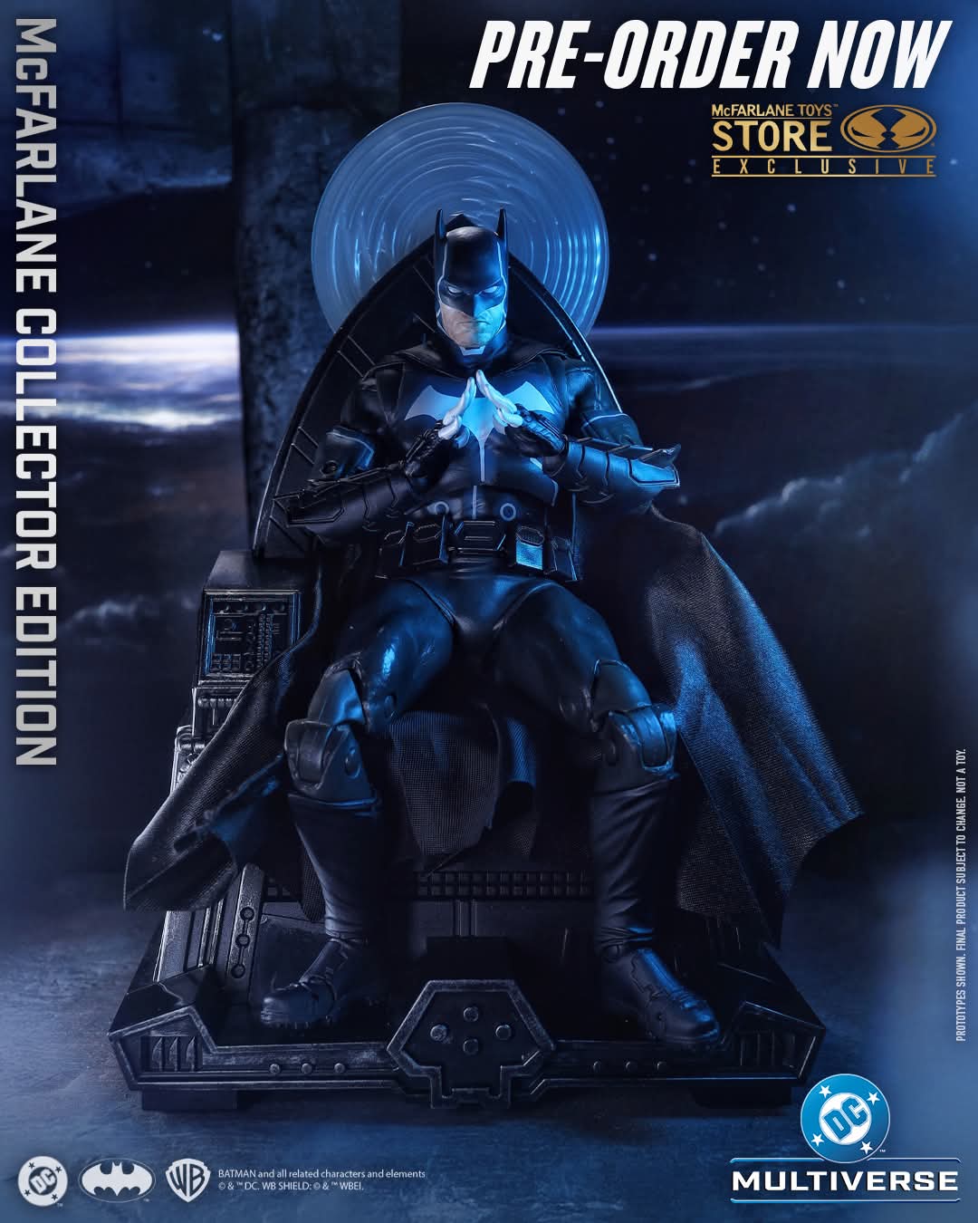 BATMAN MOBIUS CHAIR DC MULTIVERSE MCFARLANE COLLECTOR EDITION GOLD LAB ...