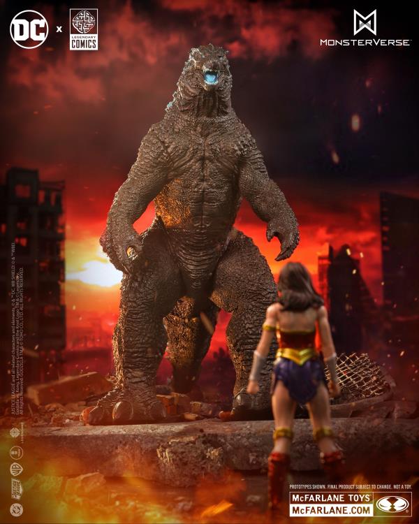 WONDER WOMAN VS GODZILLA ATOMIC BLAST 2PACK DC MULTIVERSE MCFARLANE