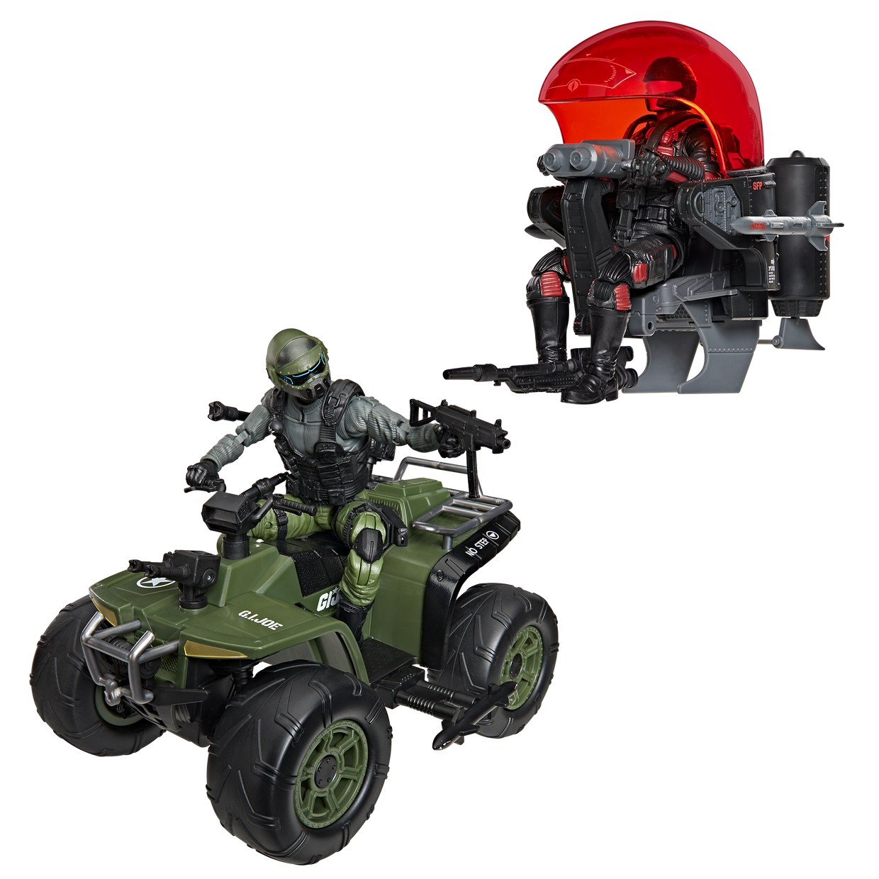 SNAKE EYES Y VARMINT ATV VS STEALTH VIPER Y COBRA STEALTH FLIGHT POD 2PACK G.I.JOE CLASSIFIED HASBRO