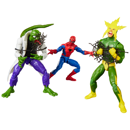 SPIDERMAN LIZARD Y ELECTRO 3PACK MARVEL LEGENDS HASBRO