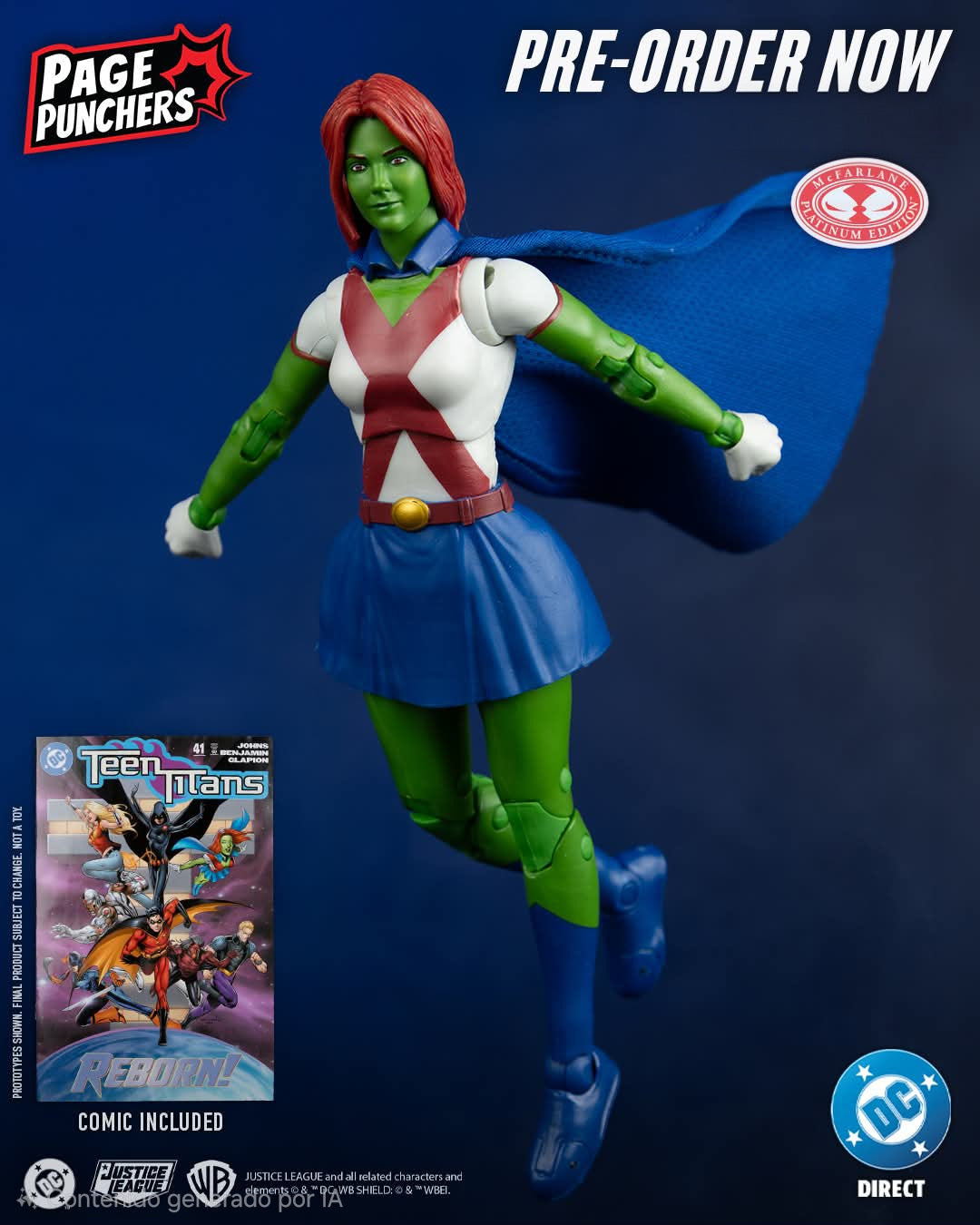 MISS MARTIAN DC MULTIVERSE MCFARLANE PAGE PUNCHERS RED PLATINUM