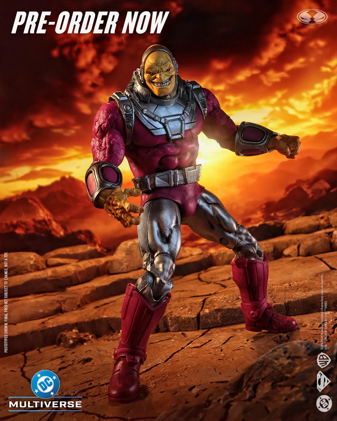 SUPERMAN KRYPTONIAN SUIT VS MONGUL MEGAFIGURE 2PK DC MULTIVERSE MCFARLANE