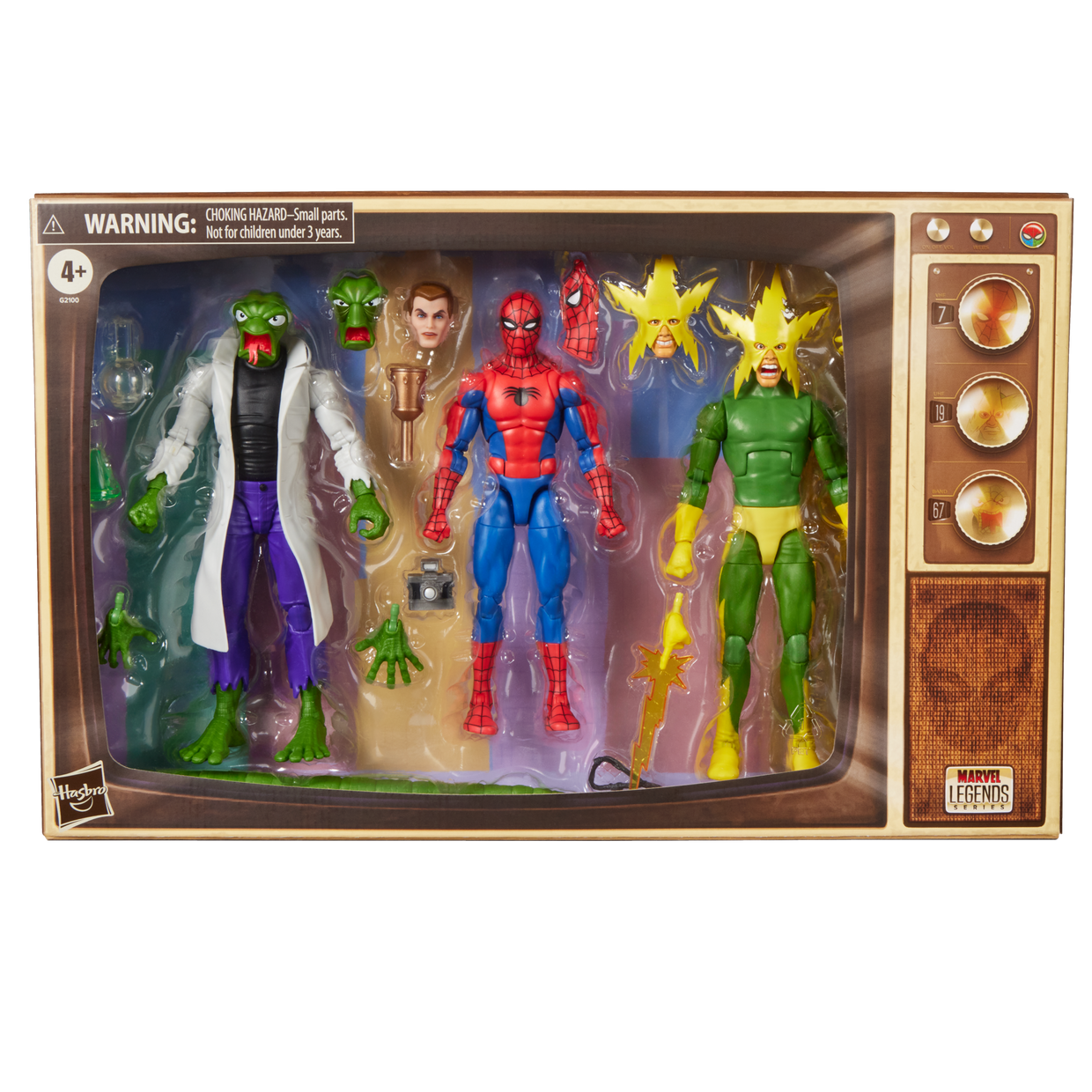 SPIDERMAN LIZARD Y ELECTRO 3PACK MARVEL LEGENDS HASBRO