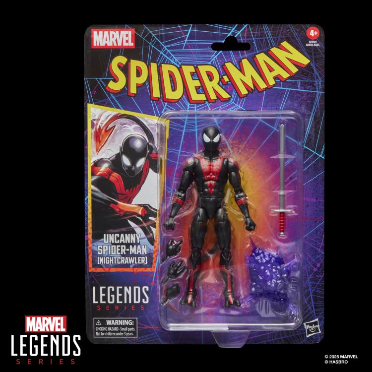 SPIDERMAN NIGHTCRAWLER SPIDERMAN MARVEL LEGENDS RETROCARD HASBRO