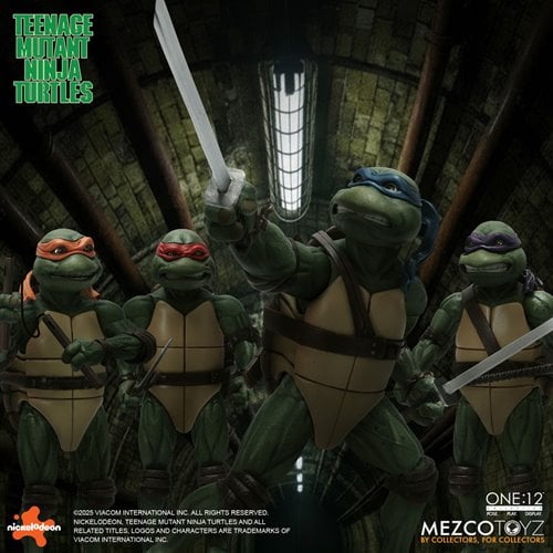TMNT (1990 MOVIE) DELUXE SET ONE:12 MEZCO