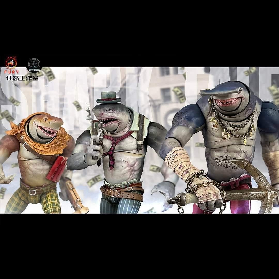 SHARK TALES SET ARTHUR, BILLY Y GYPSY CON BONUS FURY TOYS