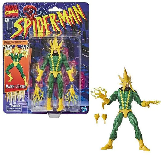 ELECTRO SPIDERMAN RESTOCK MARVEL LEGENDS RETROCARD HASBRO