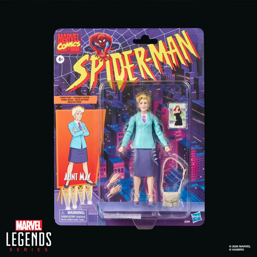 TIA MAY SPIDERMAN THE ANIMATED SERIES RETROCARD MARVEL LEGENDS HASBRO