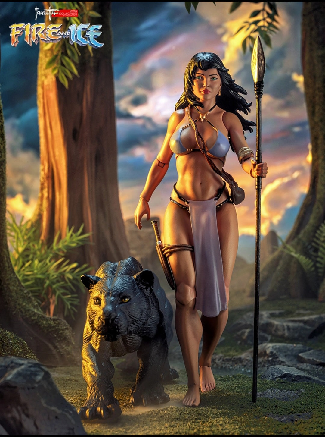 TEEGRA FIRE AND ICE ICON COLLECTIBLES FRAZETTA GIRLS 1/12 RESTOCK