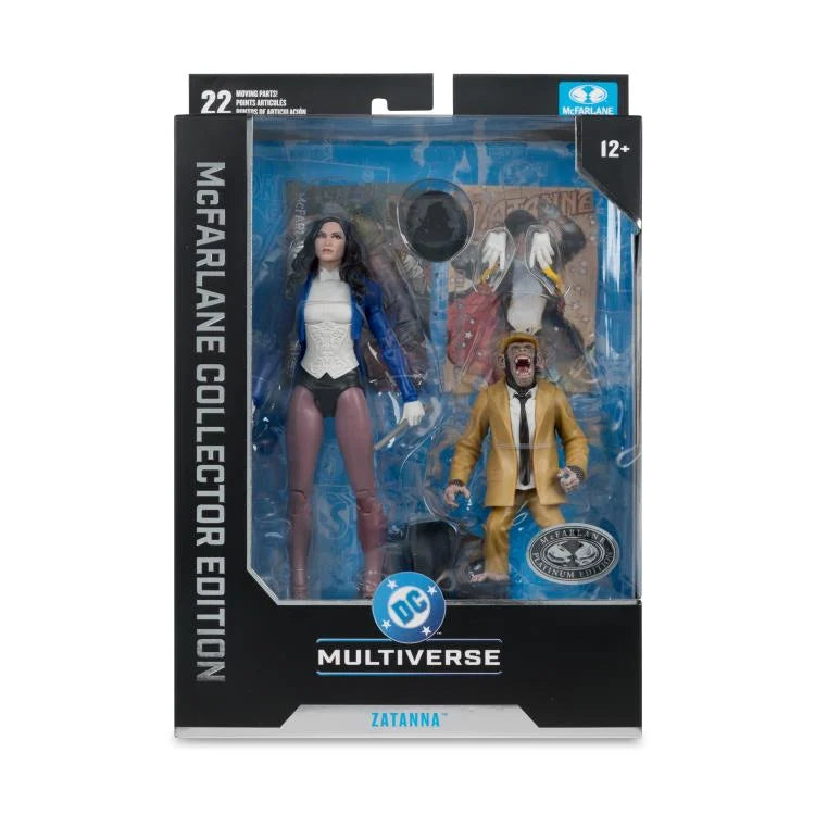 ZATANNA & DETECTIVE CHIMP DC MULTIVERSE COLLECTOR EDITION PLATINUM MCFARLANE
