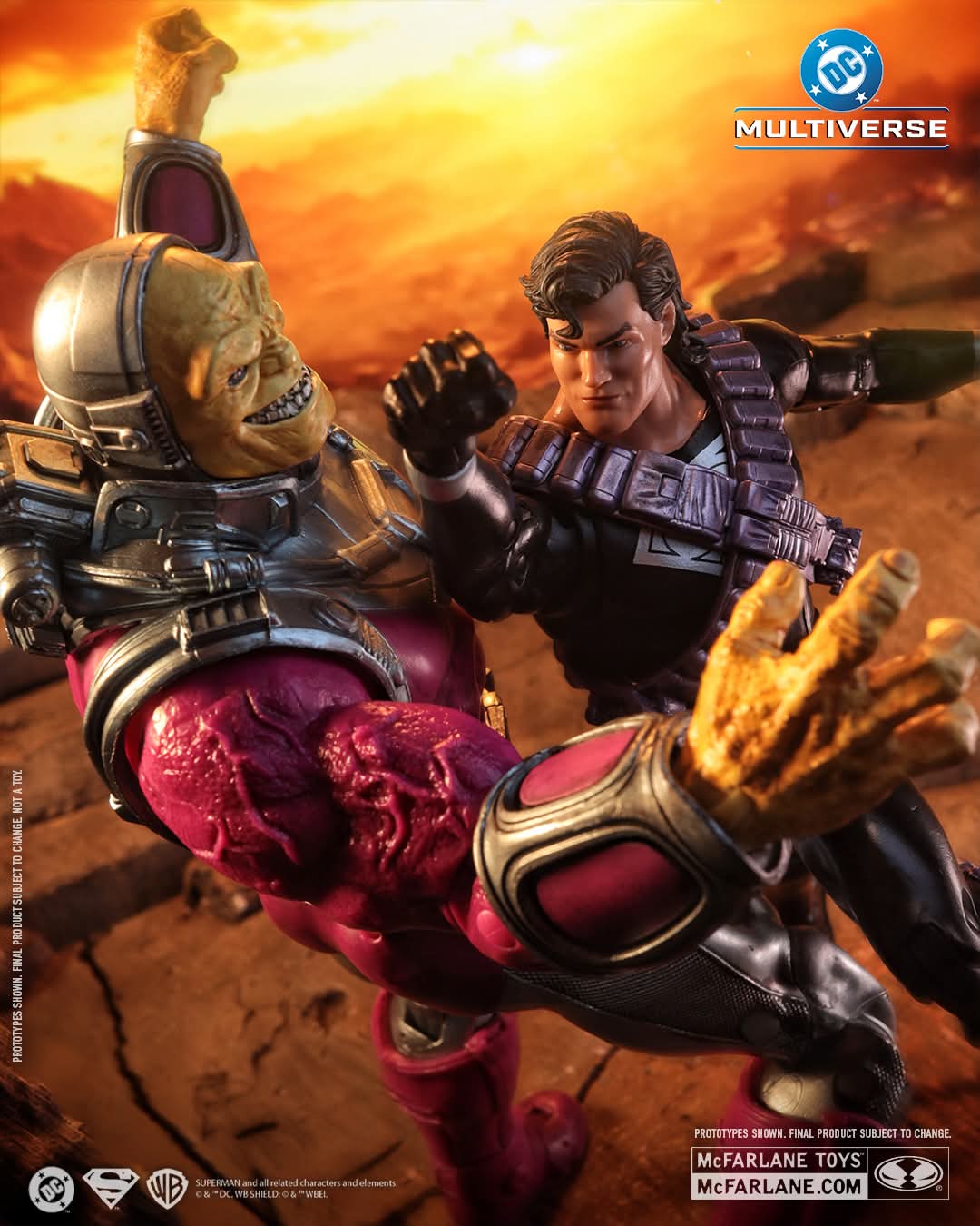 SUPERMAN KRYPTONIAN SUIT VS MONGUL MEGAFIGURE 2PK DC MULTIVERSE MCFARLANE
