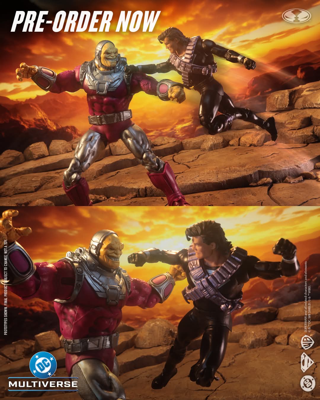 SUPERMAN KRYPTONIAN SUIT VS MONGUL MEGAFIGURE 2PK DC MULTIVERSE MCFARLANE