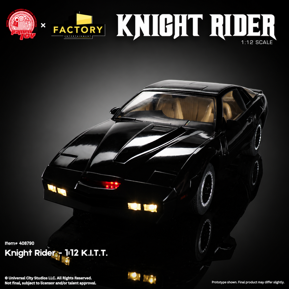 K.I.T.T. (KNIGHT RIDER) Y MICHAEL KNIGHT 1/12 LIMITED EDITION RAMEN TOYS Y FACTORY ENTERTAINMENT