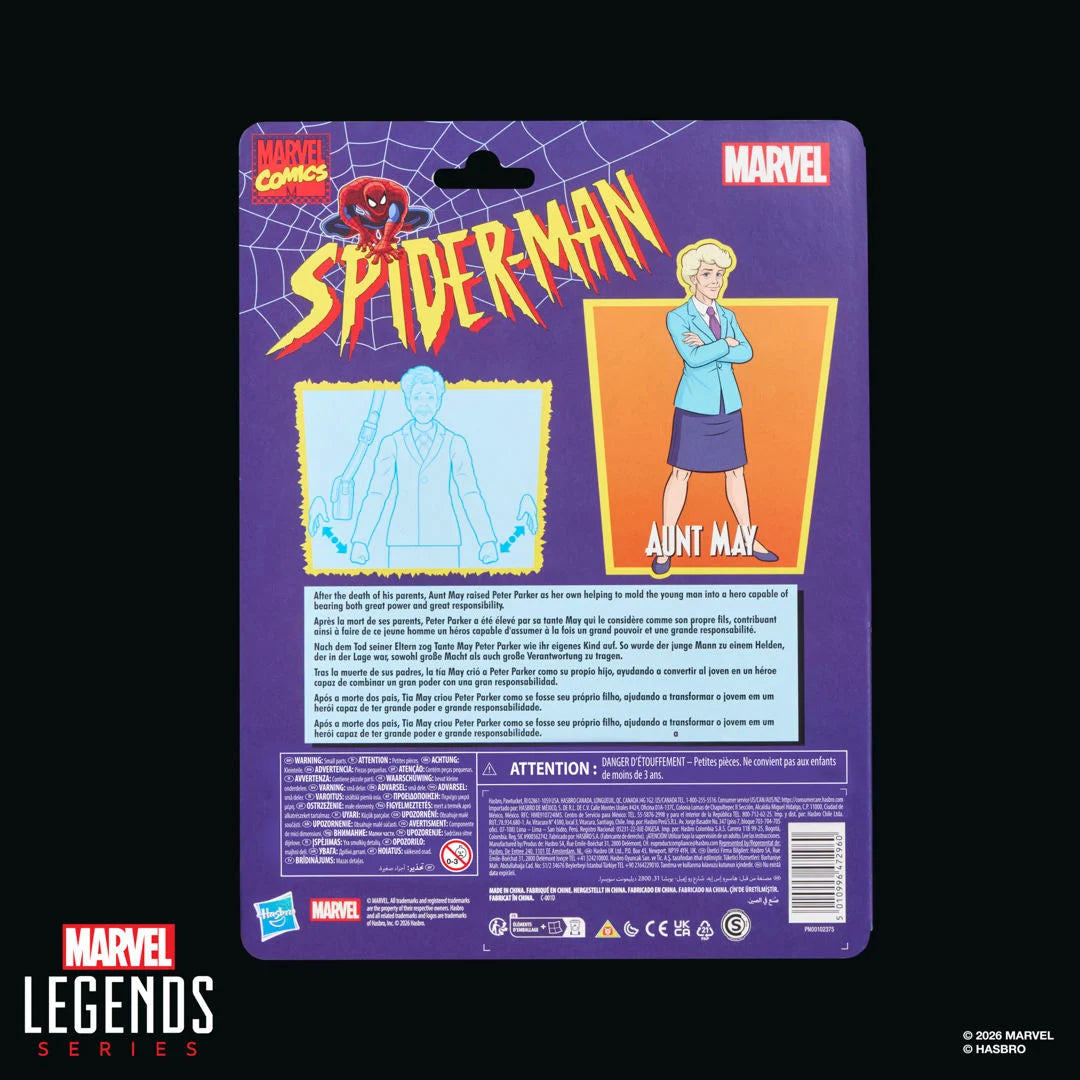 TIA MAY SPIDERMAN THE ANIMATED SERIES RETROCARD MARVEL LEGENDS HASBRO