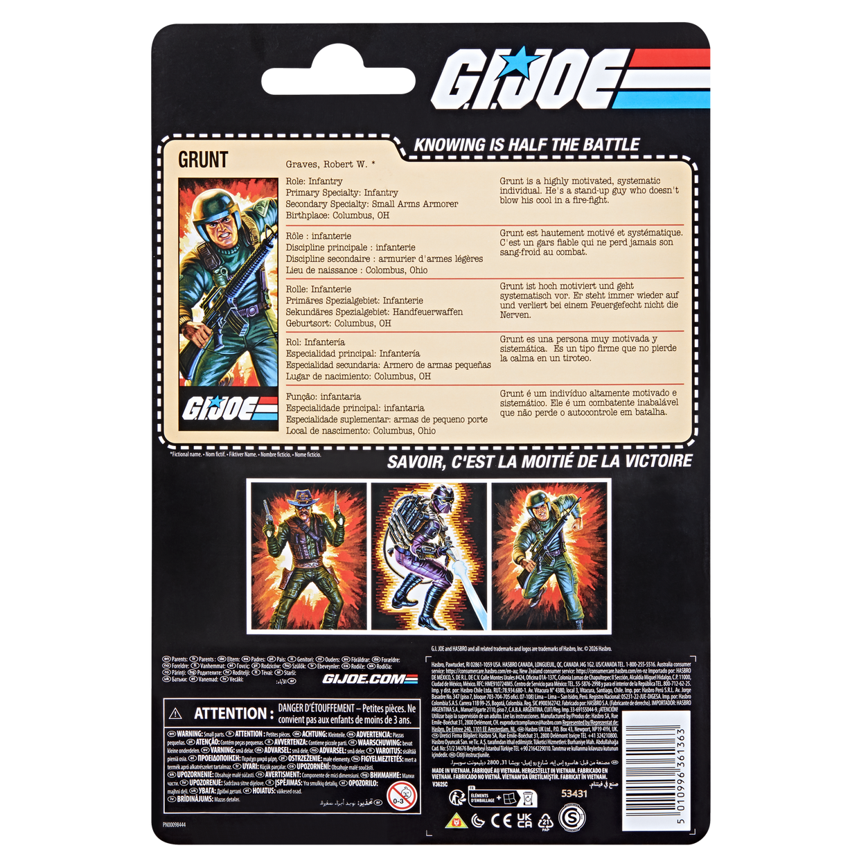 ROBERT GRUNT GRAVES RETROCARD G.I.JOE CLASSIFIED HASBRO