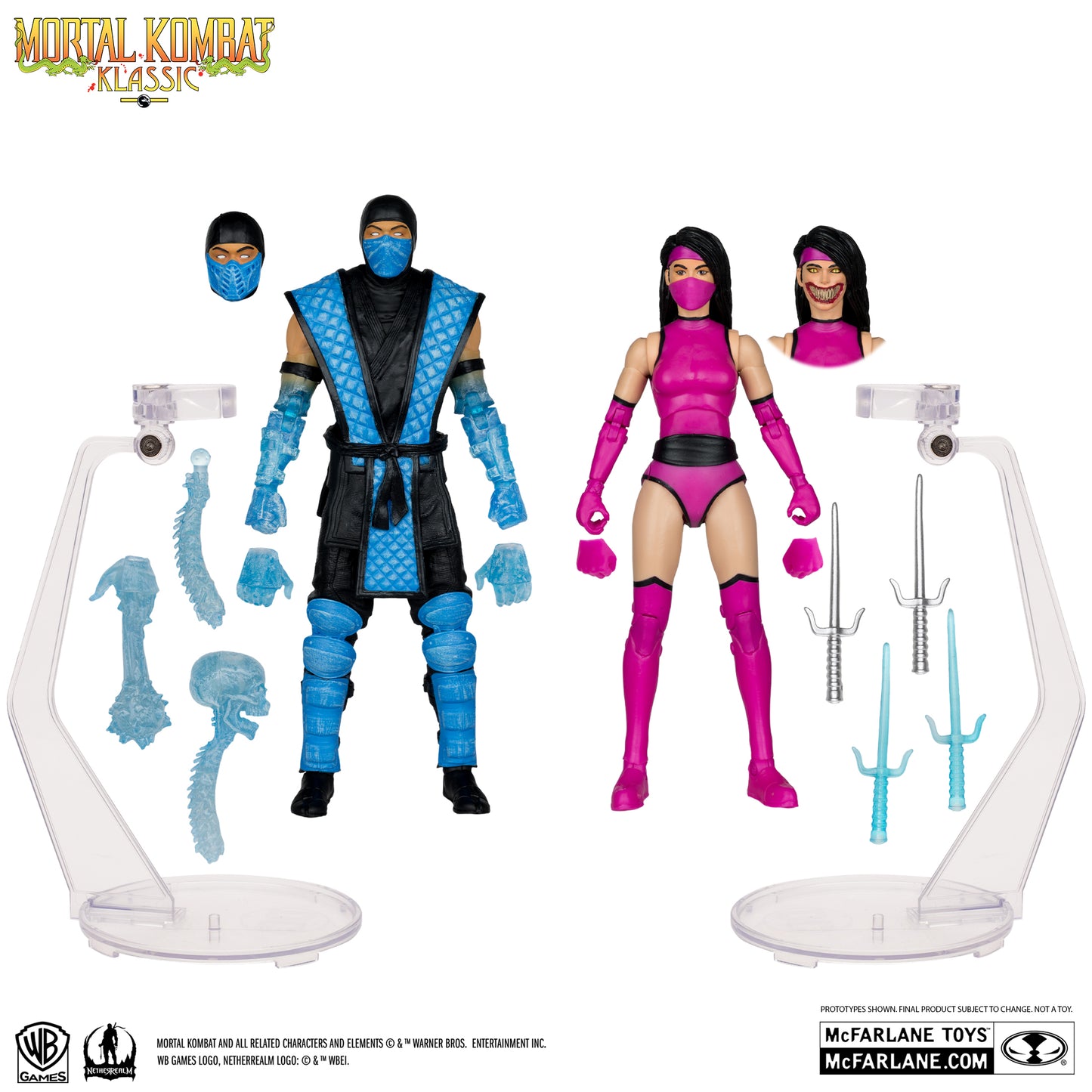 SUB ZERO VS MILEENA 2PACK MORTAL KOMBAT KLASSIC MCFARLANE