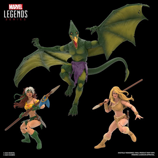 SNAP SAVAGE LAND 3PACK  ROGUE, SAURON Y SHANNA EXCLUSIVO MARVEL LEGENDS HASBRO