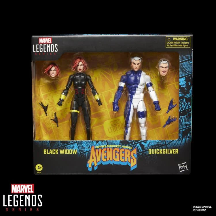 BLACK WIDOW Y QUICKSILVER 2 PACK MARVEL LEGENDS HASBRO