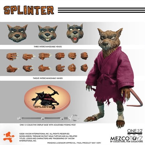 SPLINTER TMNT MEZCO ONE:12