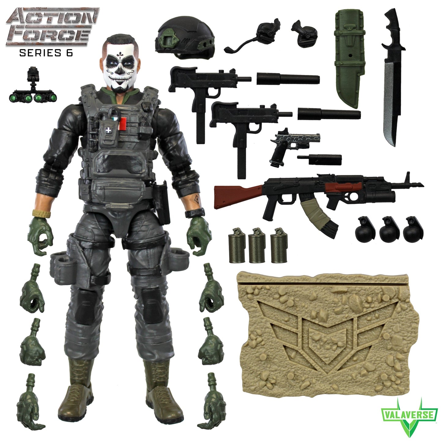 SIDEWINDER DIA DE LOS MUERTOS EXCLUSIVE ACTION FORCE VALAVERSE