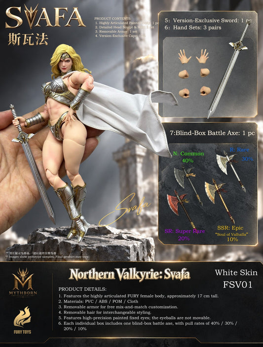 NORTHERN VALKYRIE SVAFA MYTHOBORN X YELLOW HAIR FURY TOYS CON BONUS
