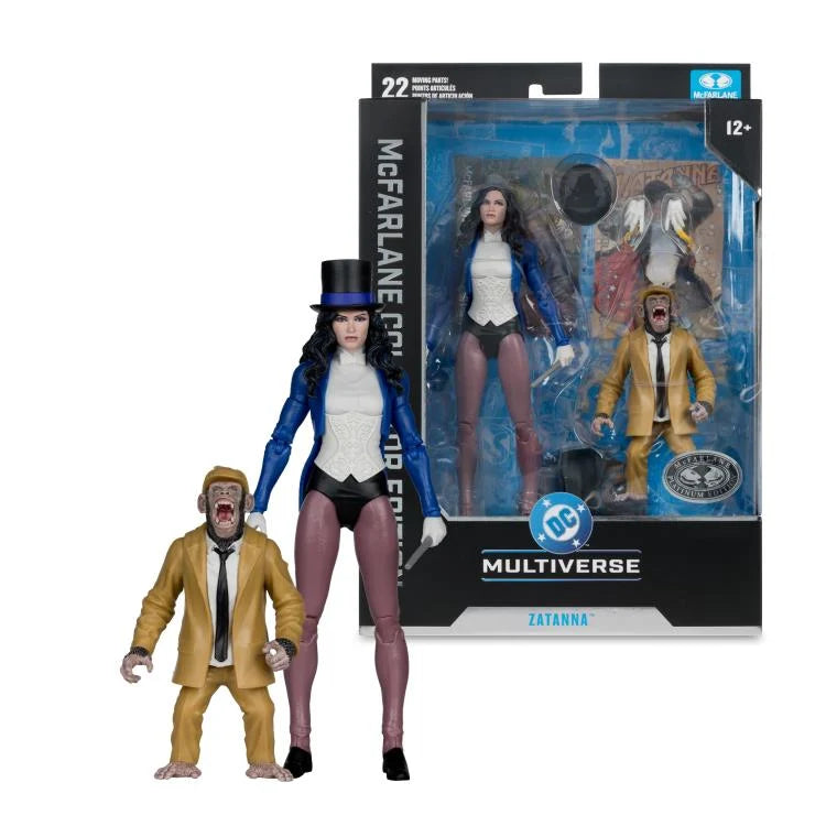 ZATANNA & DETECTIVE CHIMP DC MULTIVERSE COLLECTOR EDITION PLATINUM MCFARLANE