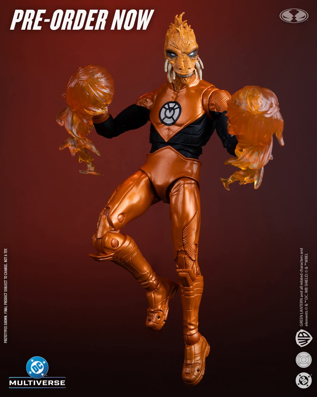 LARFLEEZE ORANGE LANTERN DC MULTIVERSE MCFARLANE