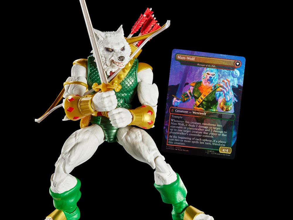 MAN WOLF MAGIC THE GATERING X SPIDERMAN MARVEL LEGENDS HASBRO