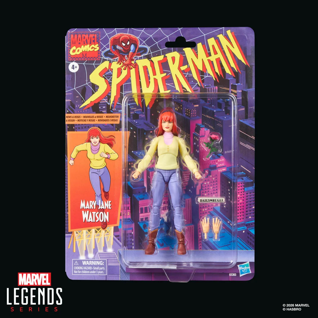 MARY JEAN WATSON SPIDERMAN THE ANIMATED SERIES RETROCARD MARVEL LEGENDS HASBRO