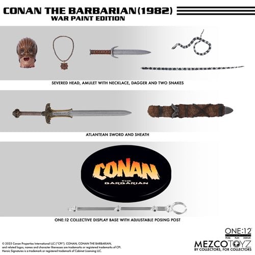 CONAN THE BARBARIAN (1982) WAR PAINT MEZCO ONE:12